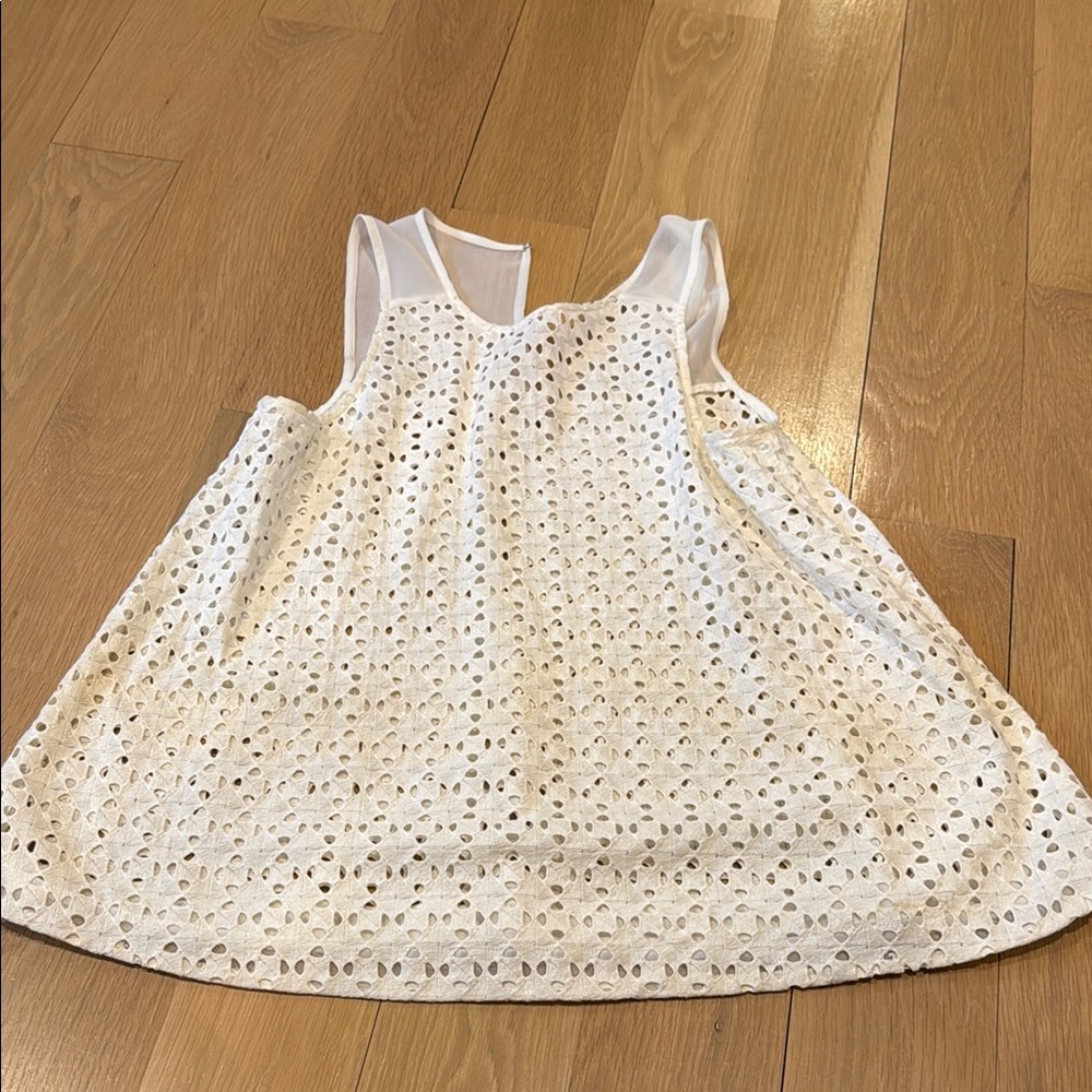 Madewell white Sleeveless Eyelet Top